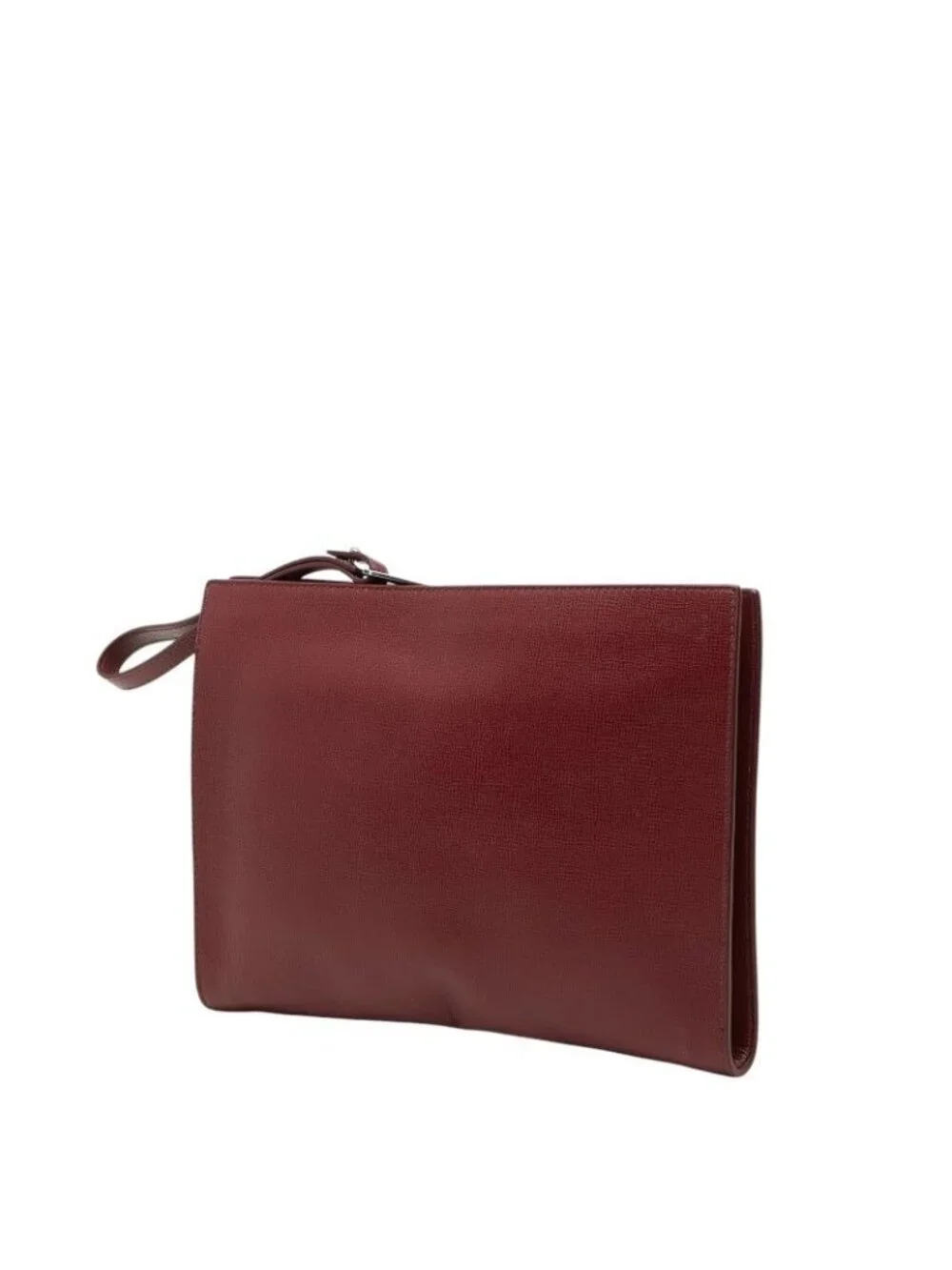 Bottega Veneta Zip Around Clutch Bordeaux Leather